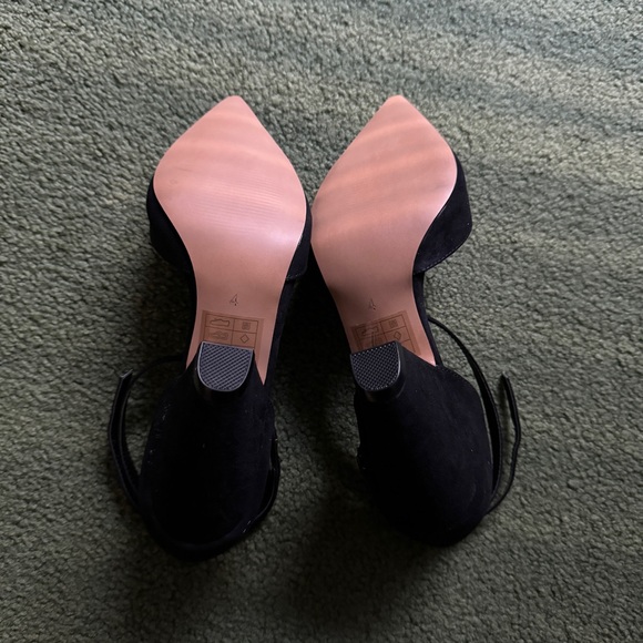 NEW ASOS Speakeasy Black Pointed Ankle Strap Vintage Style Heels Size 6 40s 50s - Picture 4 of 5